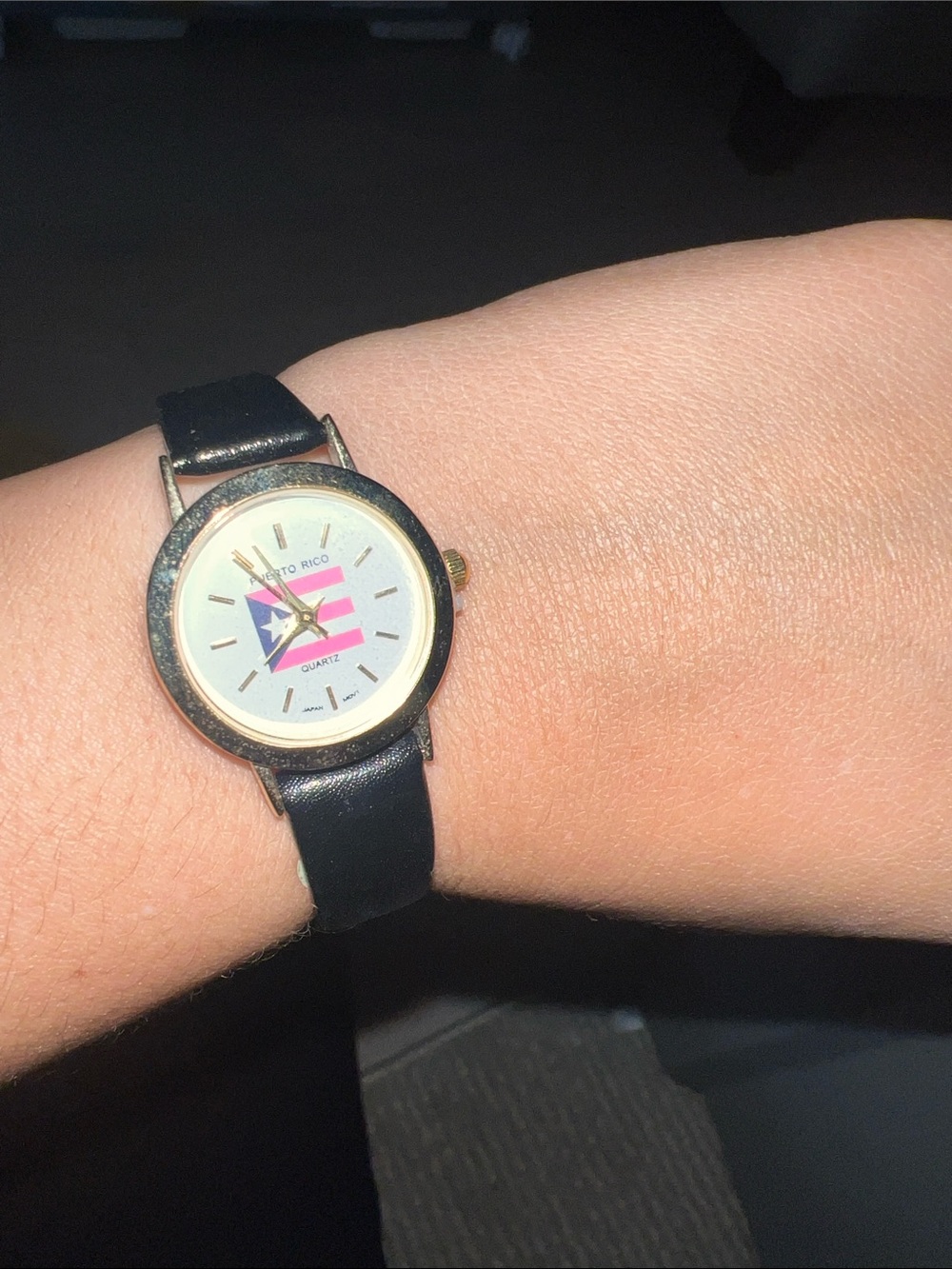 Puerto Rico Flag Quartz Watch - Black Strap